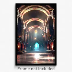 Pixel Art Poster - Awesome Catacombs (8 Bit Psychedelic Trippy Video Game Print)