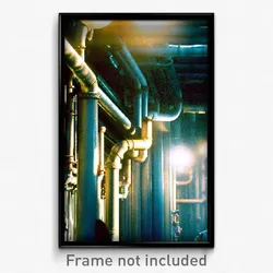 Pixel Art Poster - Bustling Pipes (8 Bit Psychedelic Trippy Video Game Print)