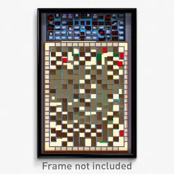 Pixel Art Poster - Grimy Chess Board (8 Bit Psychedelic Trippy Video Game Print)