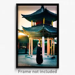 Pixel Art Poster - Candid Pagoda (8 Bit Psychedelic Trippy Video Game Print)