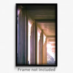 Pixel Art Poster - Natural American Architecture (8 Bit Video Game Print)