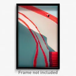 Pixel Art Poster - Red Bend (8 Bit Psychedelic Trippy Weird Video Game Print)