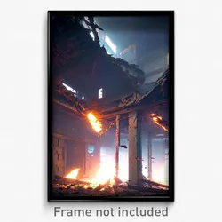 Pixel Art Poster - Damaged Roost (8 Bit Psychedelic Trippy Video Game Print)