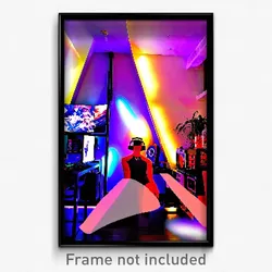 Pixel Art Poster - Admirable Gaming Room (8 Bit Psychedelic Video Game Print)