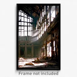 Pixel Art Poster - Terrific Derelict (8 Bit Psychedelic Trippy Video Game Print)