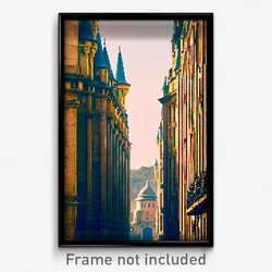 Pixel Art Poster - Old Principality (8 Bit Psychedelic Trippy Video Game Print)