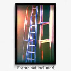 Pixel Art Poster - Clear Ladder (8 Bit Psychedelic Trippy Video Game Print)