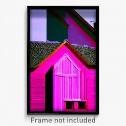 Pixel Art Poster - Pink Gable (8 Bit Psychedelic Trippy Weird Video Game Print)