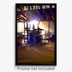 Pixel Art Poster - Zany Sawmill (8 Bit Psychedelic Trippy Video Game Print)