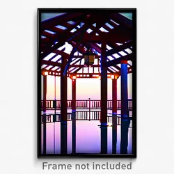 Pixel Art Poster - Fluid Gazebo (8 Bit Psychedelic Trippy Video Game Print)