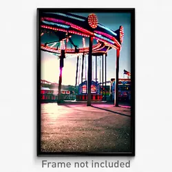 Pixel Art Poster - Unkempt Fairground (8 Bit Psychedelic Video Game Print)