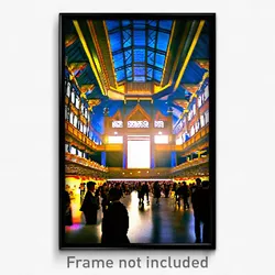 Pixel Art Poster - Bustling Pavillion (8 Bit Psychedelic Video Game Print)