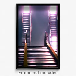Pixel Art Poster - Sharp Ladder (8 Bit Psychedelic Trippy Video Game Print)