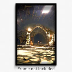 Pixel Art Poster - Uneven Hovel (8 Bit Psychedelic Trippy Video Game Print)