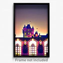 Pixel Art Poster - Slim Chateau (8 Bit Psychedelic Trippy Video Game Print)