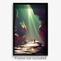 Pixel Art Poster - Average Cavern (8 Bit Psychedelic Trippy Video Game Print)