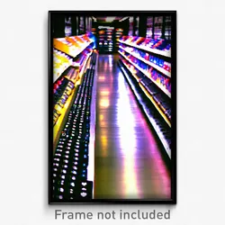 Pixel Art Poster - Remote Aisle (8 Bit Psychedelic Trippy Video Game Print)