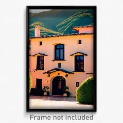 Pixel Art Poster - Bumpy Villa (8 Bit Psychedelic Trippy Weird Video Game Print)