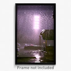 Pixel Art Poster - Damp Storm (8 Bit Psychedelic Trippy Weird Video Game Print)