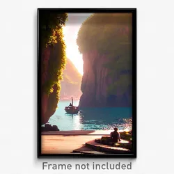 Pixel Art Poster - Impressive Cove (8 Bit Psychedelic Trippy Video Game Print)