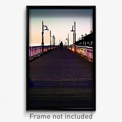 Pixel Art Poster - Dark Boardwalk (8 Bit Psychedelic Trippy Video Game Print)