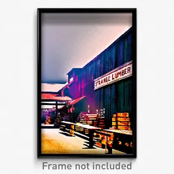 Pixel Art Poster - Strange Lumber Yard (8 Bit Psychedelic Video Game Print)