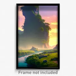 Pixel Art Poster - Pristine Vale (8 Bit Psychedelic Trippy Video Game Print)