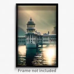 Pixel Art Poster - Homely Belvedere (8 Bit Psychedelic Trippy Video Game Print)
