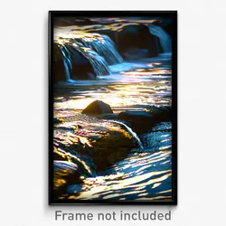 Pixel Art Poster - Rough Stream (8 Bit Psychedelic Trippy Video Game Print)