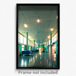 Pixel Art Poster - Lovely Hospital (8 Bit Psychedelic Trippy Video Game Print)