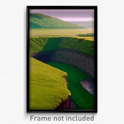 Pixel Art Poster - Green Dike (8 Bit Psychedelic Trippy Weird Video Game Print)