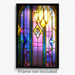 Pixel Art Poster - Pretty Stained Glass (8 Bit Psychedelic Video Game Print)