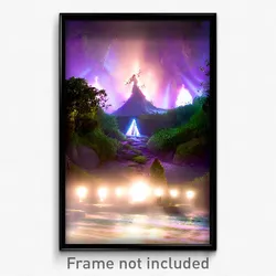 Pixel Art Poster - Enchanted Bivouac (8 Bit Psychedelic Trippy Video Game Print)