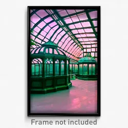 Pixel Art Poster - Slimy Conservatory (8 Bit Psychedelic Video Game Print)