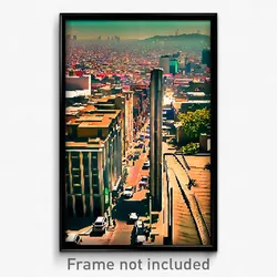 Pixel Art Poster - Tiny Mexico City (8 Bit Psychedelic Trippy Video Game Print)