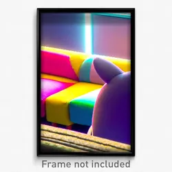 Pixel Art Poster - Upbeat Couch (8 Bit Psychedelic Trippy Video Game Print)