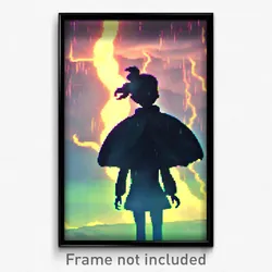 Pixel Art Poster - Quirky Storm (8 Bit Psychedelic Trippy Video Game Print)