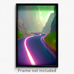 Pixel Art Poster - Slimy Route (8 Bit Psychedelic Trippy Weird Video Game Print)