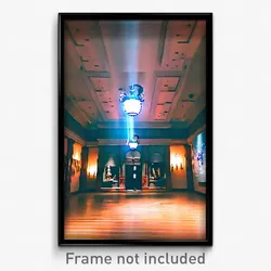 Pixel Art Poster - Mysterious Museum (8 Bit Psychedelic Trippy Video Game Print)
