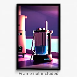 Pixel Art Poster - Unsightly Blender (8 Bit Psychedelic Trippy Video Game Print)