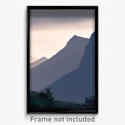 Pixel Art Poster - Muted Mountain (8 Bit Psychedelic Trippy Video Game Print)