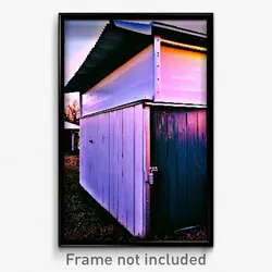 Pixel Art Poster - Plastic Outbuilding (8 Bit Psychedelic Video Game Print)