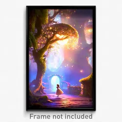 Pixel Art Poster - Enchanted Respite (8 Bit Psychedelic Trippy Video Game Print)