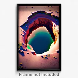 Pixel Art Poster - Humongous Sinkhole (8 Bit Psychedelic Video Game Print)