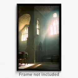 Pixel Art Poster - Neglected Convent (8 Bit Psychedelic Trippy Video Game Print)