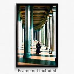 Pixel Art Poster - Deadly Colonnade (8 Bit Psychedelic Trippy Video Game Print)