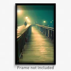 Pixel Art Poster - Murky Boardwalk (8 Bit Psychedelic Trippy Video Game Print)