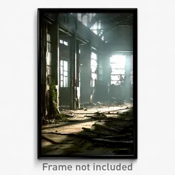 Pixel Art Poster - Dreary Derelict (8 Bit Psychedelic Trippy Video Game Print)