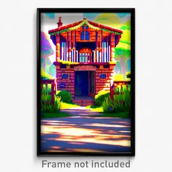 Pixel Art Poster - Cute Folly (8 Bit Psychedelic Trippy Weird Video Game Print)
