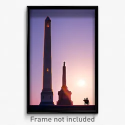 Pixel Art Poster - Stunning Obelisk (8 Bit Psychedelic Trippy Video Game Print)